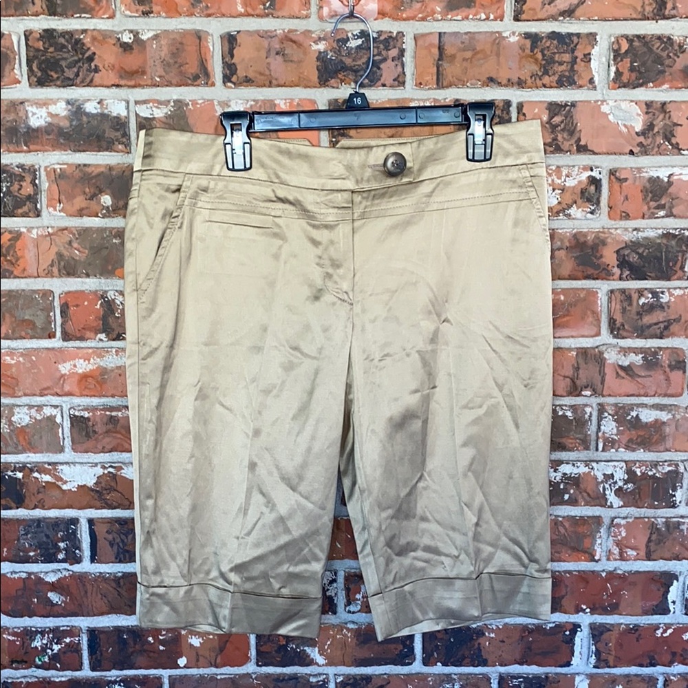 Trina Turk Khaki Beige Bermuda Shorts